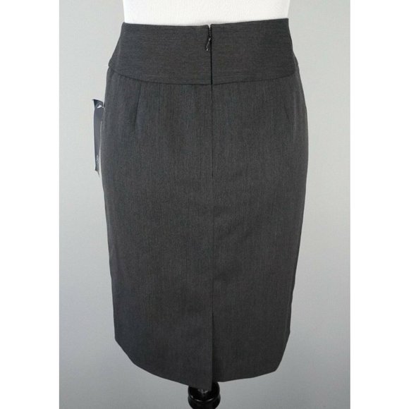 ANNE KLEIN Charcoal Business Career Pencil Skirt - Picture 2 of 5